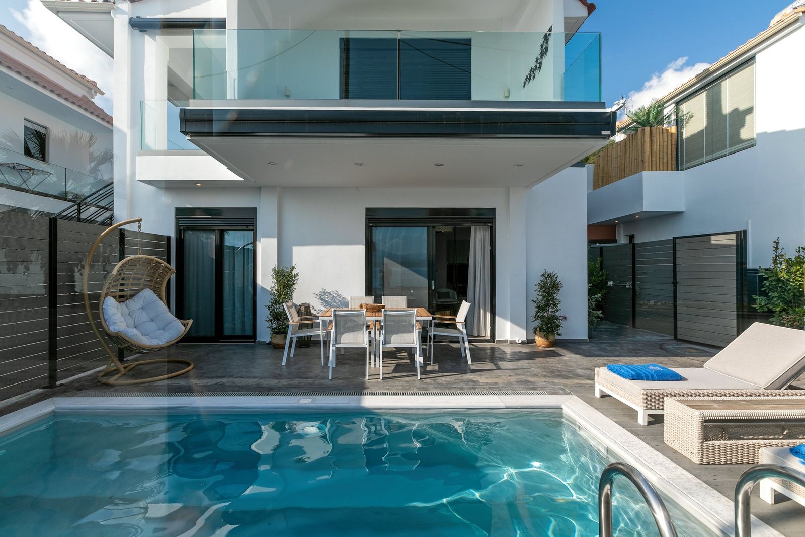 Luxury private villa with pool at White Rock Villas in Lefkada, Greece – modern holiday stay by TicketSeller