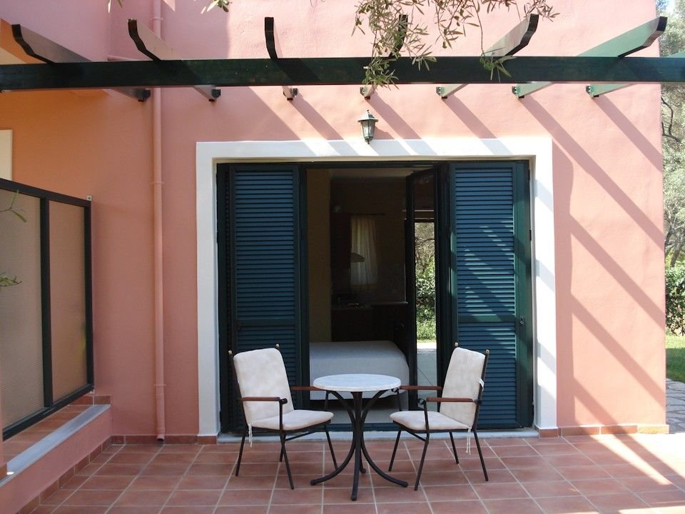 Terrace view at Ionian Breeze Studios in Lefkada, Greece – cozy holiday apartments by TicketSeller