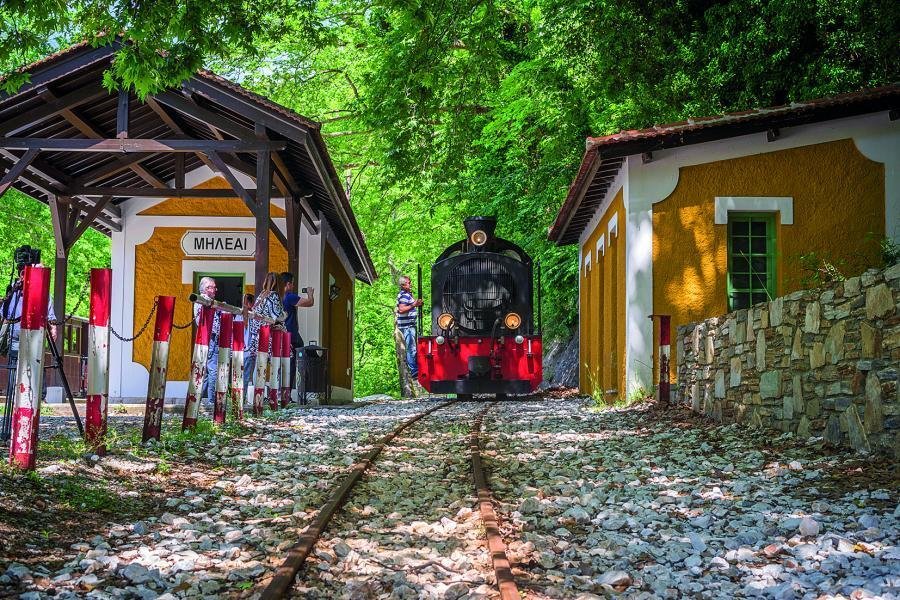 The traditional train of Pelion